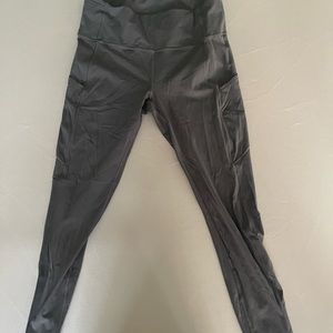 Lululemon long grey leggings with raw hem